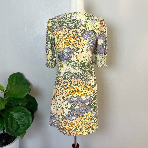 •RAILS•‎ Roma V-Neck A-Line Floral Mini Dress in Gardenia Print Size Small - Picture 3 of 16